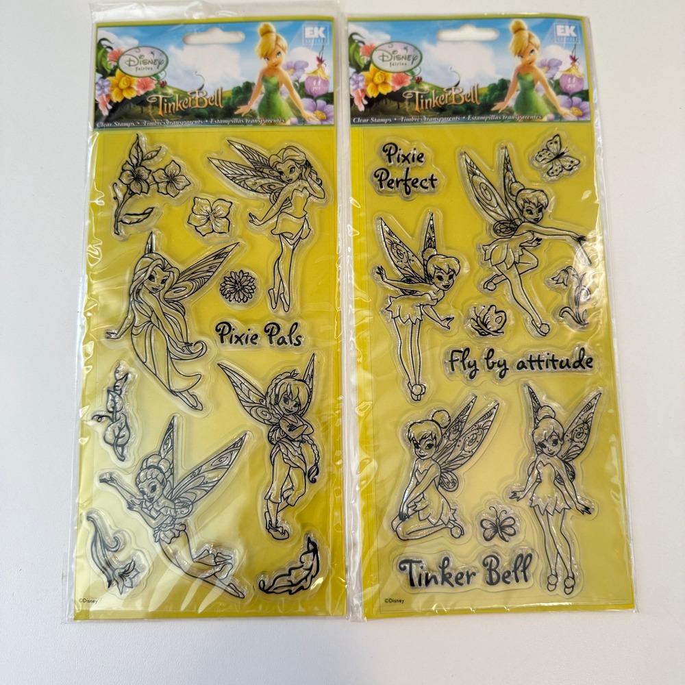 Disney Fairies Tinker Bell Clear Stamps EK Success Image Tree 2 Pack New